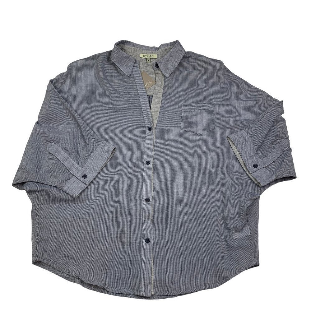 Anthropologie Bordeaux Dolman Sleeve Button Down Shirt Women's Size Medium